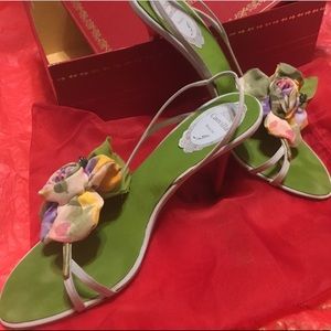 Rene Caovilla Flower Sandals